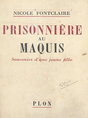 cover image of Prisonnière au maquis